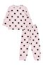 Civil Girls' Polka Dot Pajama Set |   School Nursery and Daily Use - Powder