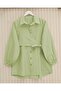Cross Tie Sleeve Elastic Button Shirt -Çağla Y. - 2