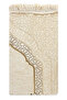 Mihrab Patterned Lined Chenille Prayer Rug - Cream - 4