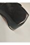 Women's Genuine Leather Sole Accessory Detailed Black Patent Leather Boots - 3