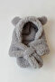 Tammy Cute Plush Children's Beanie Scarf Neck Warmer Panda Ear Hat Welsoft Windproof Beanie - 4