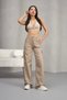 Women's Cargo Straight Fit High Waist Wide Leg Pants - 5