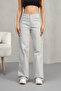 Women's Cargo Straight Fit High Waist Wide Leg Pants