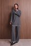 Women's Oversized Rib Knit Spanish Sleeve Hijab Knitwear Set 1147 - 4