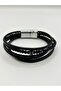 Genuine Leather Men's Bracelet with Magnet Lock - 2