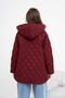 Women's Quilted Coat Claret Red 30966 - 7