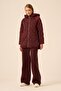 Women's Quilted Coat Claret Red 30966