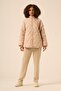 Women's Quilted Coat Beige 30966 - 3