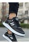 Men's Anorak Footbed Sports Shoes - Black and White - 6