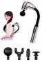 ®   Long Handle Deep Tissue Massage Gun with 4 Different Heads, Ergonomic for Neck, Shoulder and Back