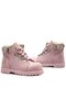 Rakerplus Griffon Genuine Leather Pink Zippered Winter Baby Girl Boots - 7