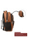 PU Leather Laptop Backpack - Light Brown (Tan) - 5