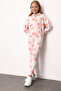 Powder Patterned Hooded Girls' Tracksuit Set - Nell