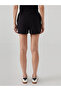 Two Mt Shop Quality Lcw Vision Black Women's Shorts with Elastic Waist - 4