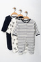 Panda Jumpsuit Set-3 Pieces Unisex Patterned Baby Jumpsuit