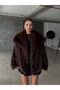 Women's Wide Collar Short Premium Plush Fur Coat