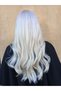 Platinum Ice White Water Wavy Long Half Moon Hair - 3 Pieces Snap 75cm220 grVIP Series - 3