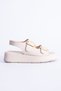 Grace Women's Anatomical Soft Style Flexible Gold Detail Two Band Buckle Comfort Sole Daily Sandals