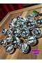 Christmas Pine Tree Ornament Silver Color Ast Set of 20 Mixed Luxury Christmas Ball Set - 4