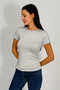 Women's Short Sleeve Crew Neck Body Light Gray - 6