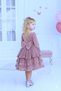 Girls' Velvet and Tulle Dress, Ideal for Special Occasions. - 3