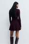 Rib-knit flared-skirt dress - 4