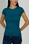 Women's Short Sleeve Crew Neck Body Petrol Blue - 7