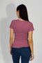 Women's Short Sleeve Crew Neck Body Dried Rose - 6