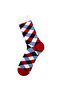 Men's Plaid Pattern Single Sock Red