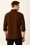 Men's Brown Cashmere Lumberjack Style Shirt Jacket – Comfortable Fit New Season Winter Fashion Trend - 6