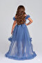 Tailed Tulle Style Indigo Children's Evening Dress Garsonboy Aby231 - 2