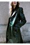 Long Leather Effect Coat