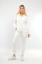 Ribbed Hooded Plus Size Women's Sweat Set 21649 - 6