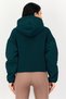 Women Sportswear Fit Long Sleeve Outdoor Hoodie, Dark Green - 2