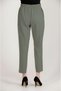 1005 Gray Carrot Leg High Waist Lycra Woven Women's Trousers - 6