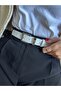 Knot Classic Square Patterned Women's Silver Buckle Belt Coat Belt Dress Belt Trouser Belt - 2