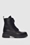 Pablo Genuine Leather Lace-Up Women's Boots - Black