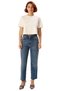 Women Fashion High Waist Straight Jean Pants Cotton Denim Casual Style Seasonal Use - 5