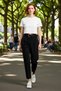 Women's Fashion High Waist Pipe Leg Woven Trousers Casual Daily Use with Belt - 3
