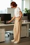 Women's Fashion High Waist Wide Leg Linen Pants Casual Chic Weekend Summer - 4