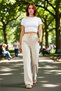 Women's Fashion Wide Leg Casual Pants Color Regular Boy Summer Daily Use - 3
