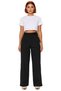 Women's Fashion High Waist Striped Straight Fit Pants Interlock Knitted Winter Summer - 5