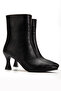 Women's Black Thin Heeled Pointed Toe Boots
