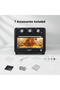 Multi-Functional 7-in-1 Air Fryer (22L, Black) - 3-step Manual Controller, 7 Accessories - 3