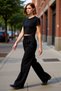 Women's Fashion High Waist Wide Leg Pleated Pants Casual Chic Weekend Summer