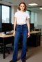 Women Fashion High Waist Long Length Flare Jean Denim Casual Combinations Weekend Seasonal Use - 4