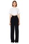 Women's Fashion Wide Leg High Waist Belted Pants Knitted Fabric Casual and Business Styles Modern Design - 5