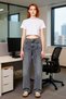 Women's Fashion High Waist Wide Leg Long Length Jean Pants Cotton Casual Style Seasonal Use - 4