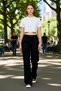 Women's Fashion High Waist Wide Leg Jean Pants Cotton Daily Use Seasonal Use - 3