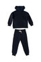 Boys / Girls Tracksuit Set with Kangaroo Pocket Hooded 3 Thread Ş Fleece-Lined Navy Blue - 2